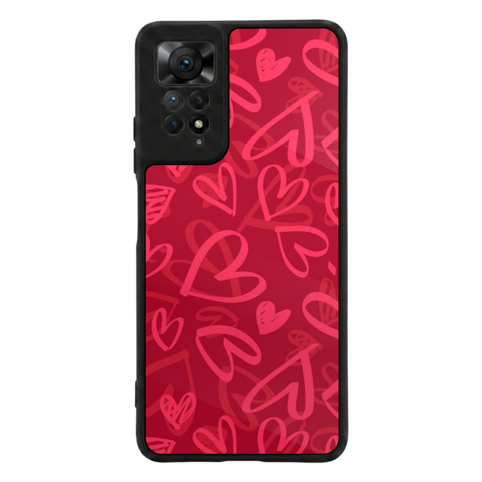 Xiaomi Redmi Note 12 Pro Uyumlu Kalp Love Tasarımlı Glossy Premium Kılıf