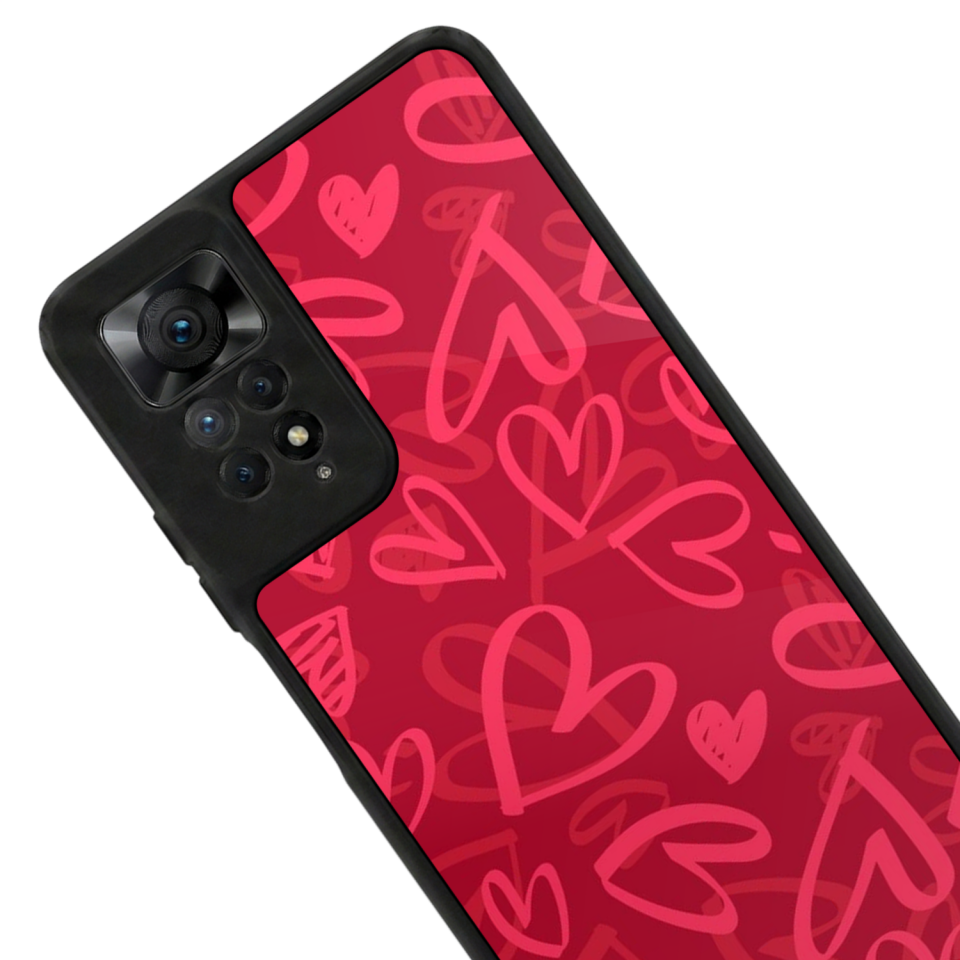 Xiaomi Redmi Note 12 Pro Uyumlu Kalp Love Tasarımlı Glossy Premium Kılıf
