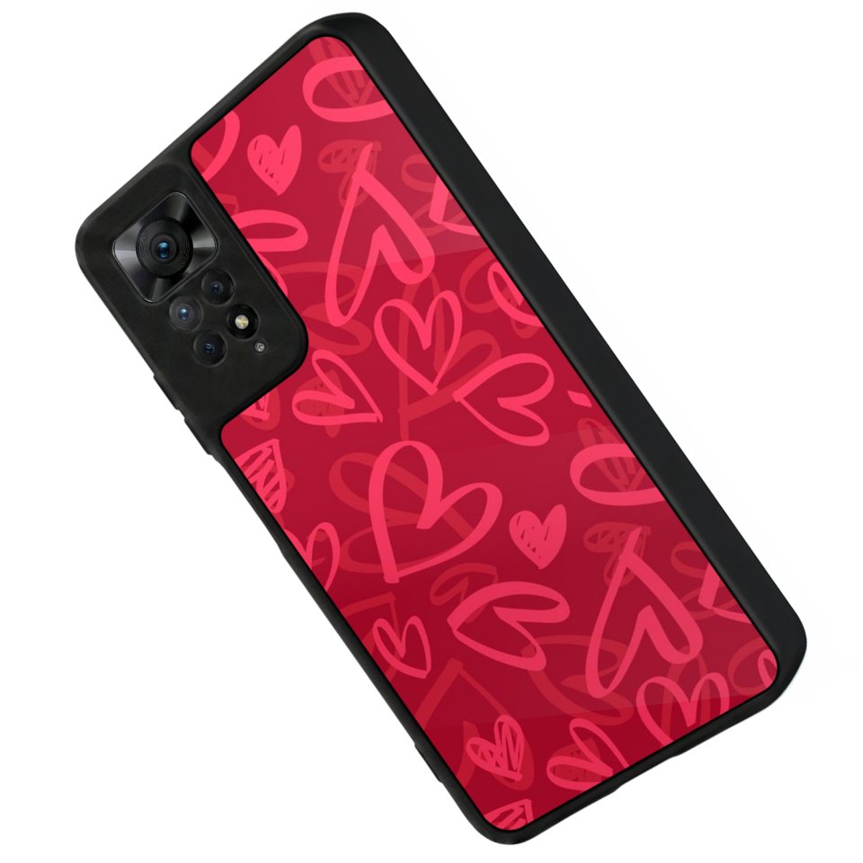 Xiaomi Redmi Note 12 Pro Uyumlu Kalp Love Tasarımlı Glossy Premium Kılıf