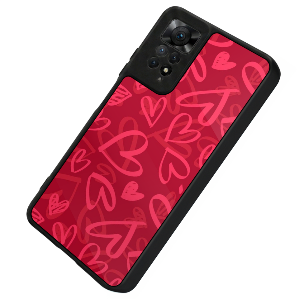 Xiaomi Redmi Note 12 Pro Uyumlu Kalp Love Tasarımlı Glossy Premium Kılıf