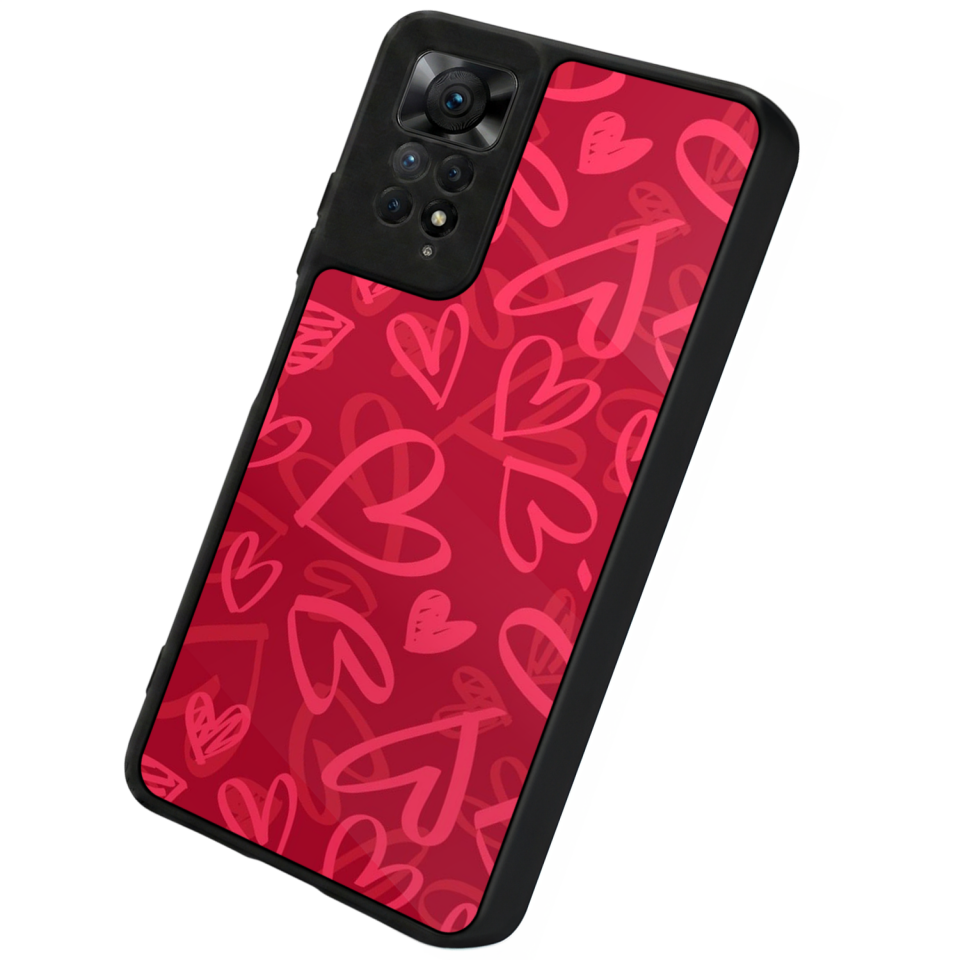 Xiaomi Redmi Note 12 Pro Uyumlu Kalp Love Tasarımlı Glossy Premium Kılıf