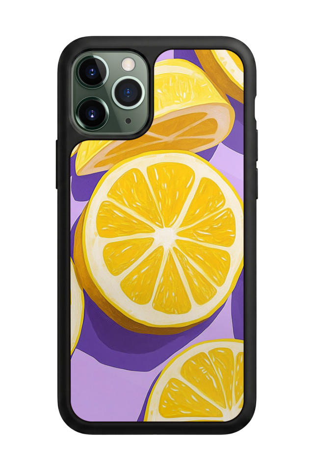 iPhone 11 Pro Uyumlu Limon Tasarımlı Glossy Premium Kılıf