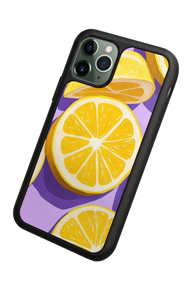 iPhone 11 Pro Uyumlu Limon Tasarımlı Glossy Premium Kılıf
