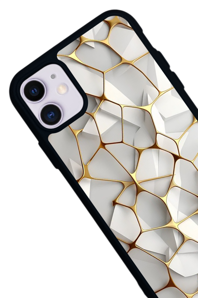 iPhone 11 Uyumlu Mermer Marble Tasarımlı Glossy Premium Kılıf