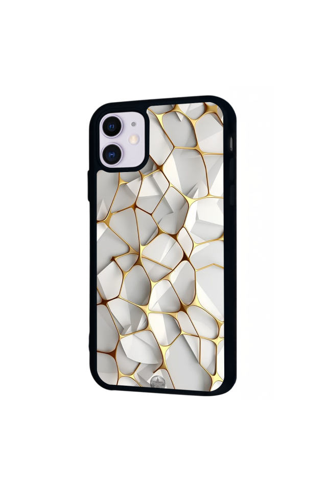 iPhone 11 Uyumlu Mermer Marble Tasarımlı Glossy Premium Kılıf