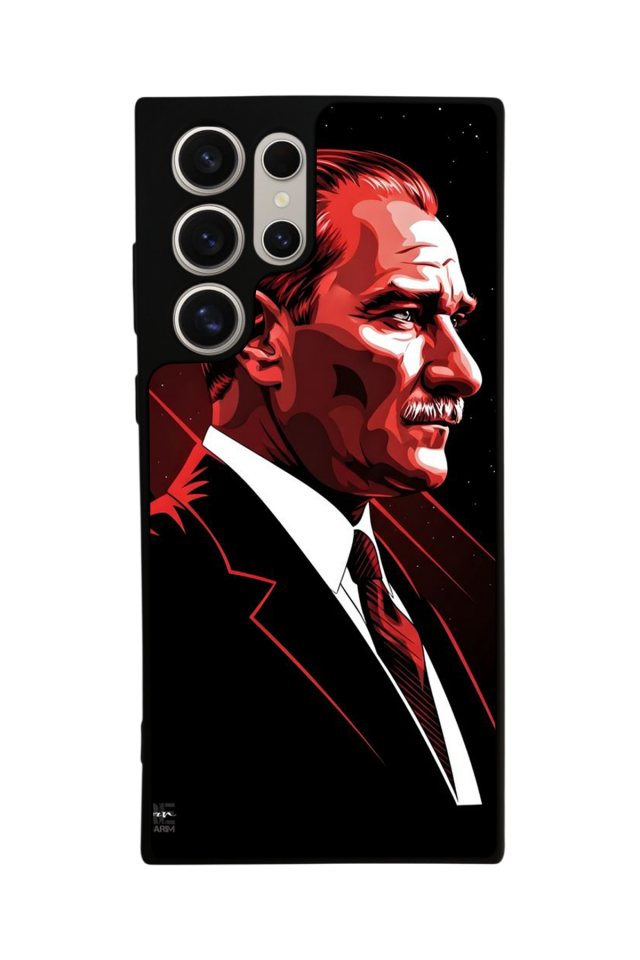 Samsung Galaxy S22 Ultra Uyumlu Mustafa Kemal Ataturk Tasarımlı Glossy Premium Kılıf