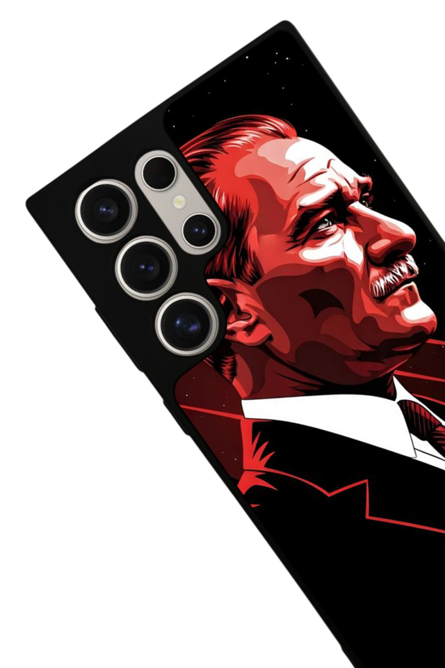Samsung Galaxy S22 Ultra Uyumlu Mustafa Kemal Ataturk Tasarımlı Glossy Premium Kılıf