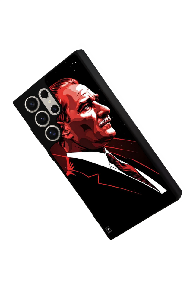 Samsung Galaxy S22 Ultra Uyumlu Mustafa Kemal Ataturk Tasarımlı Glossy Premium Kılıf