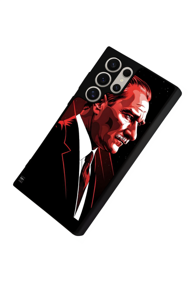 Samsung Galaxy S22 Ultra Uyumlu Mustafa Kemal Ataturk Tasarımlı Glossy Premium Kılıf