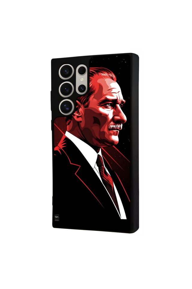 Samsung Galaxy S22 Ultra Uyumlu Mustafa Kemal Ataturk Tasarımlı Glossy Premium Kılıf