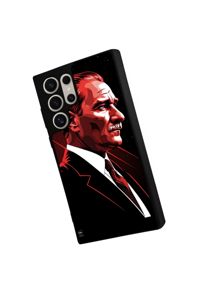 Samsung Galaxy S22 Ultra Uyumlu Mustafa Kemal Ataturk Tasarımlı Glossy Premium Kılıf