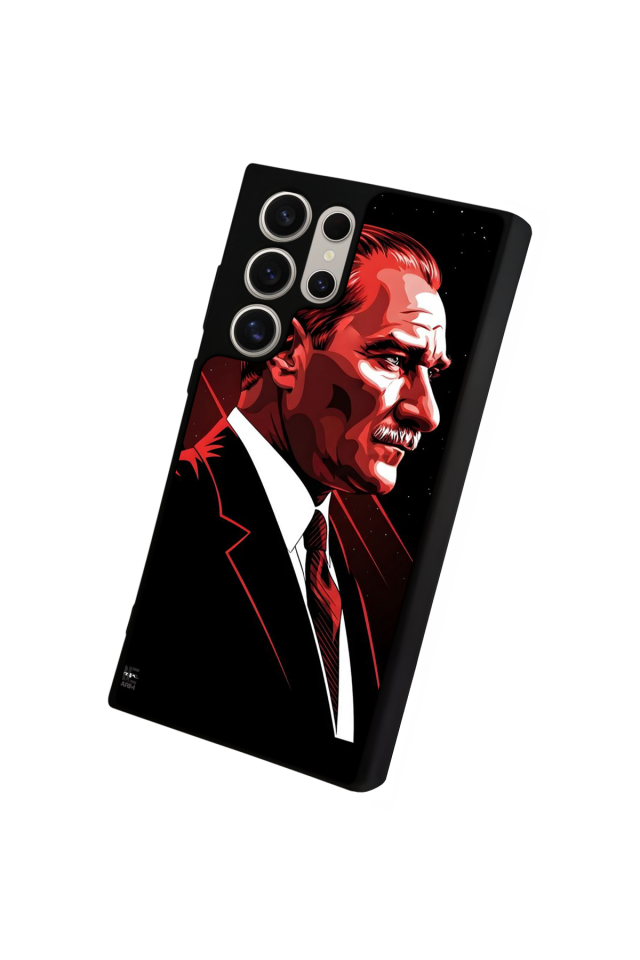 Samsung Galaxy S22 Ultra Uyumlu Mustafa Kemal Ataturk Tasarımlı Glossy Premium Kılıf