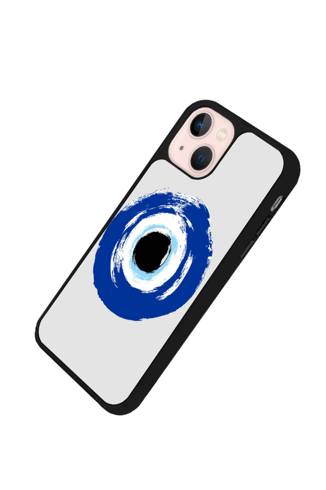 iPhone 13 Mini Uyumlu Nazar Tasarımlı Glossy Premium Kılıf