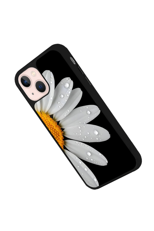 iPhone 14 Plus Uyumlu Papatya Tasarımlı Glossy Premium Kılıf