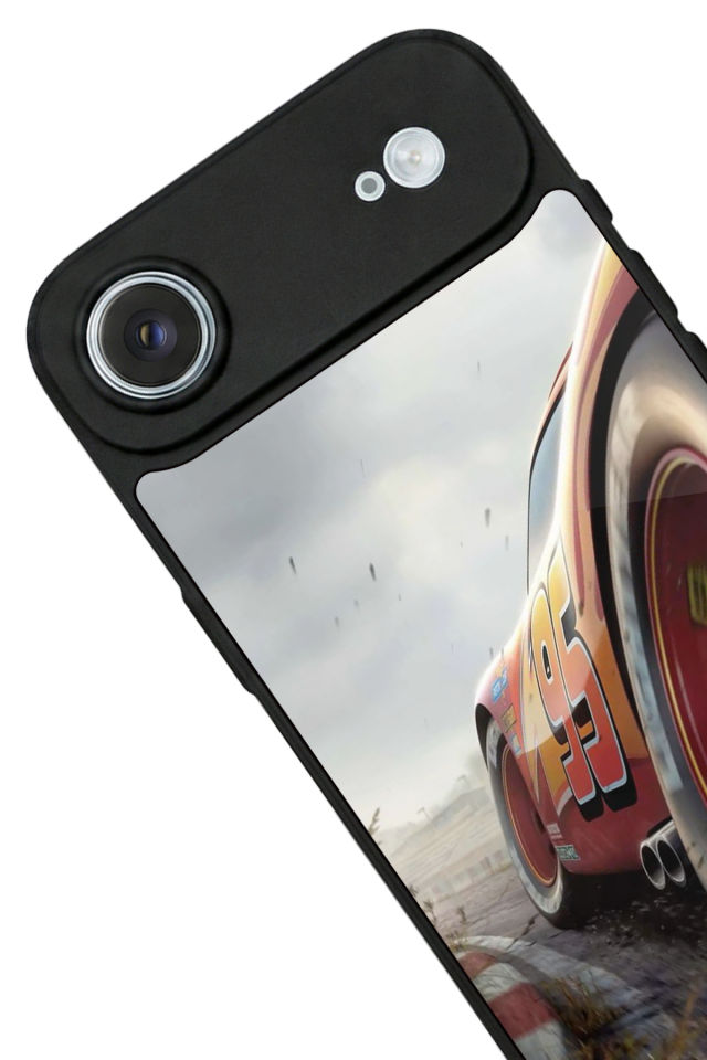 iPhone 17 Air Uyumlu Şimsek McQueen Tasarımlı Glossy Premium Kılıf