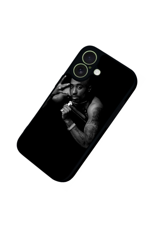iPhone 17 Uyumlu Tupac Tasarımlı Glossy Premium Kılıf