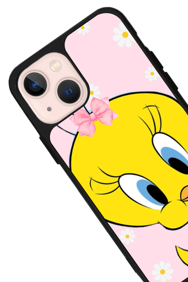 iPhone 13/14 Uyumlu Tweety Tasarımlı Glossy Premium Kılıf