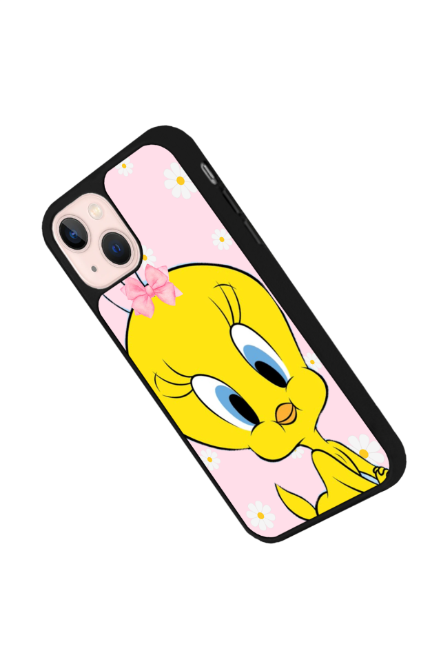 iPhone 13/14 Uyumlu Tweety Tasarımlı Glossy Premium Kılıf