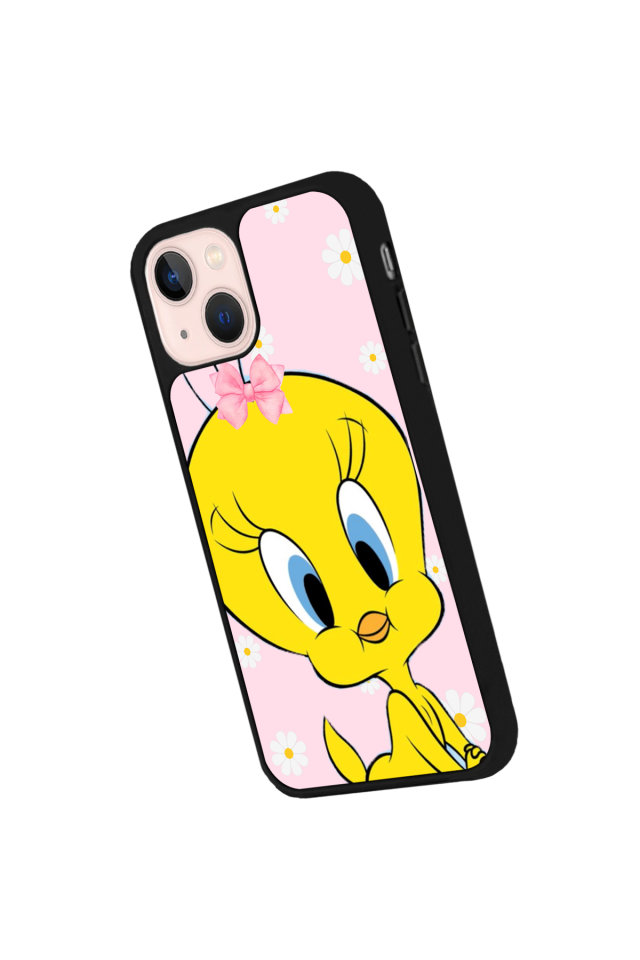 iPhone 13/14 Uyumlu Tweety Tasarımlı Glossy Premium Kılıf
