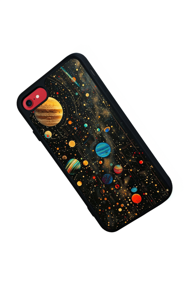 iPhone 8 Uyumlu Uzay Tasarımlı Glossy Premium Kılıf