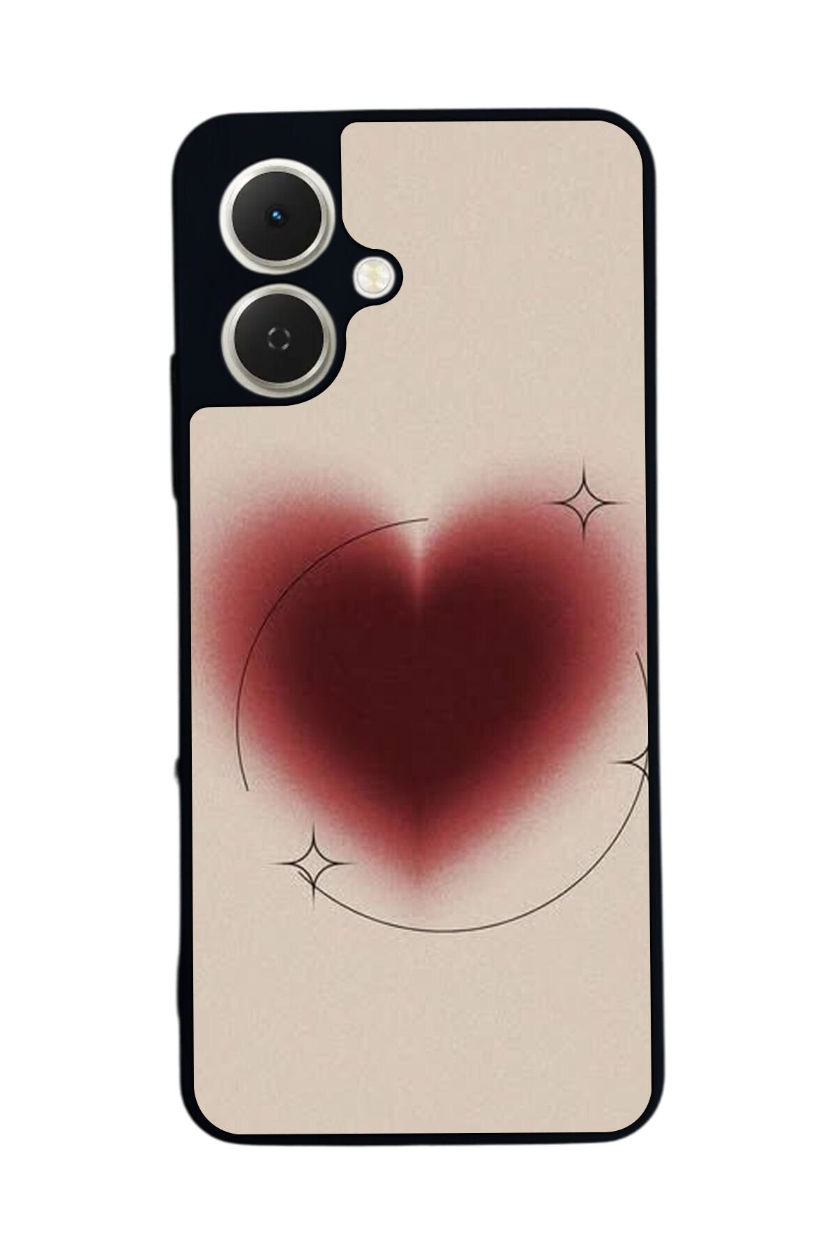 Tecno Spark GO 2 Uyumlu Kalp Love Tasarımlı Glossy Premium Kılıf