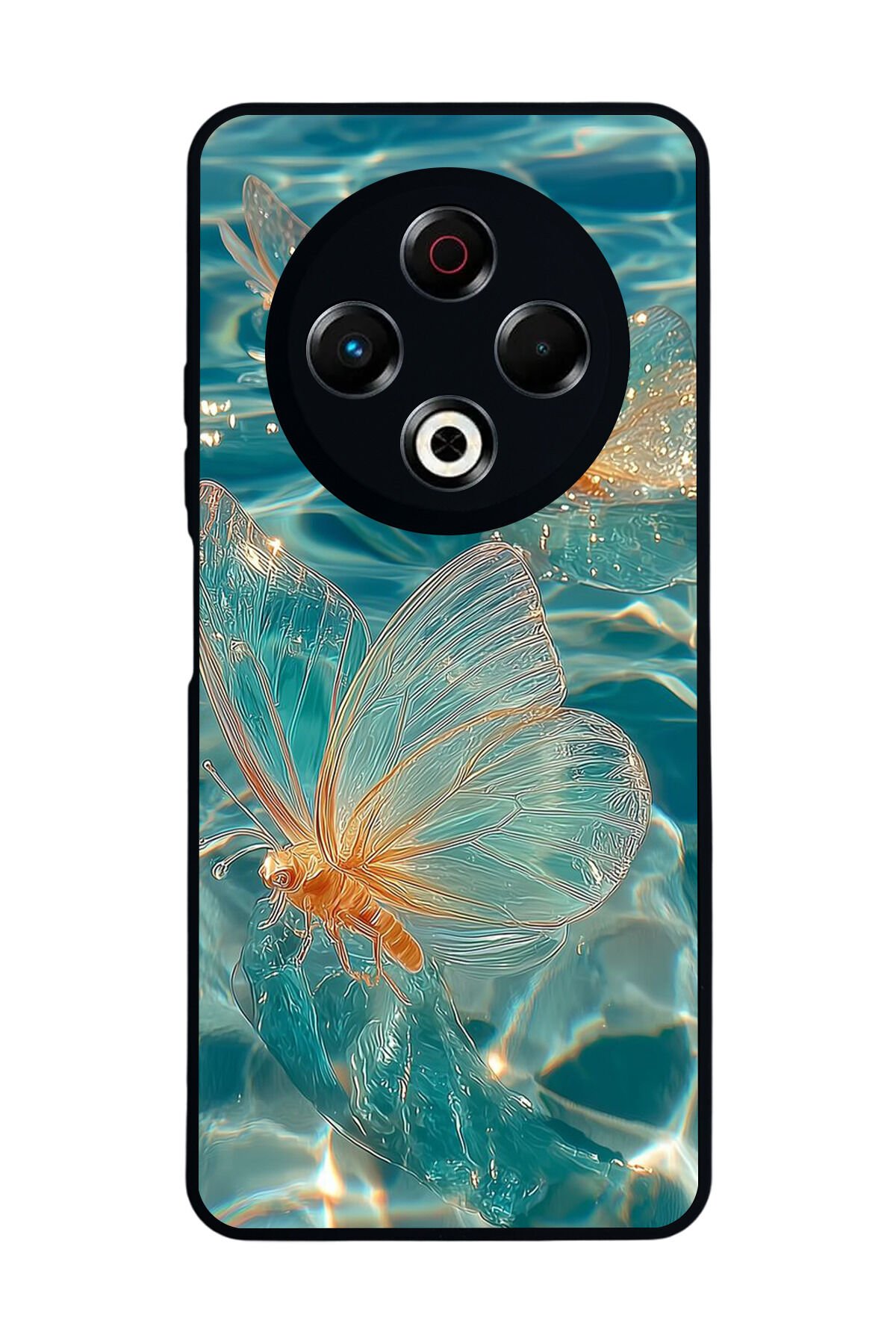 Tecno Spark 30 Uyumlu Kelebek Tasarımlı Glossy Premium Kılıf