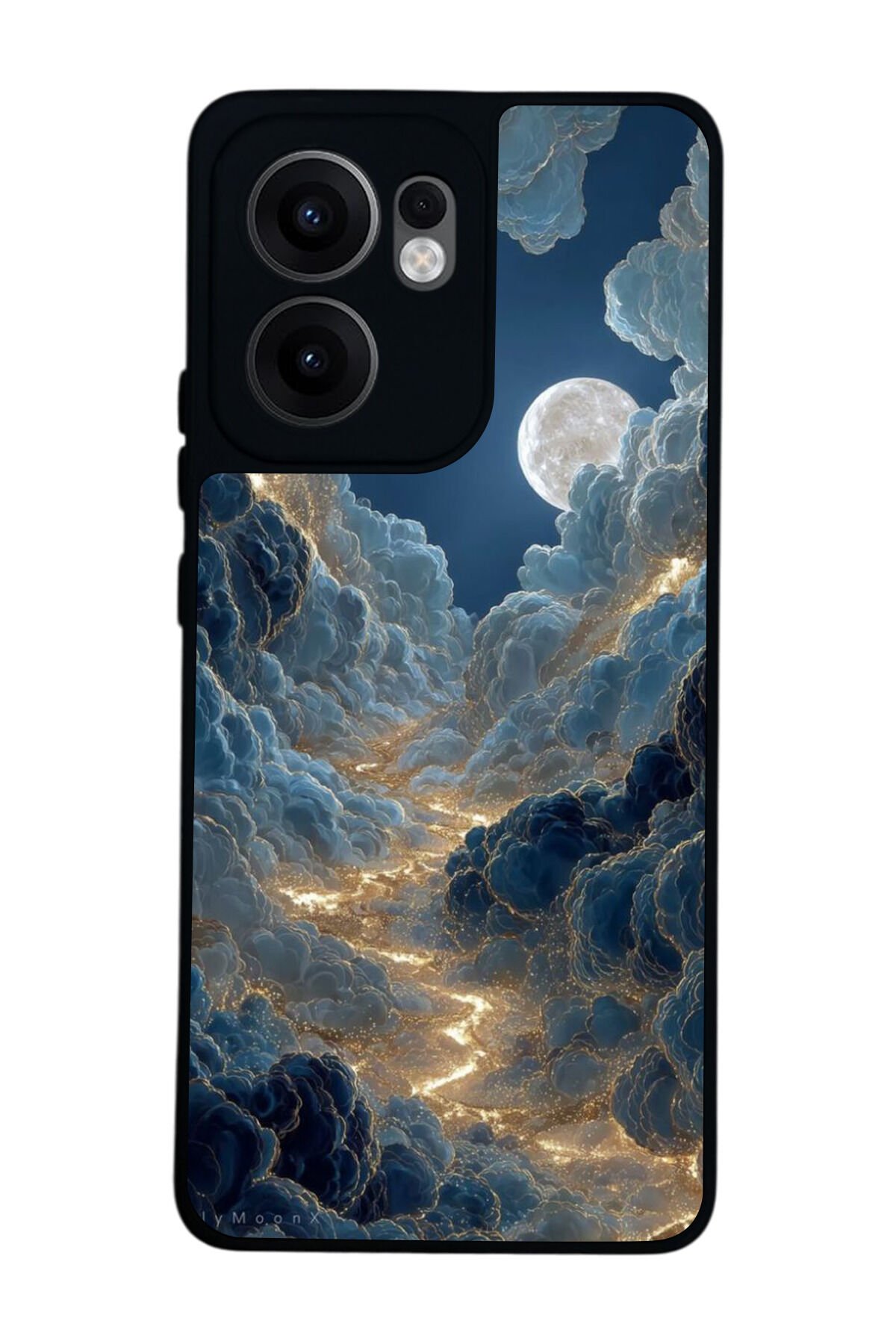 Oppo Reno 13F Uyumlu Ay Tasarımlı Glossy Premium Kılıf