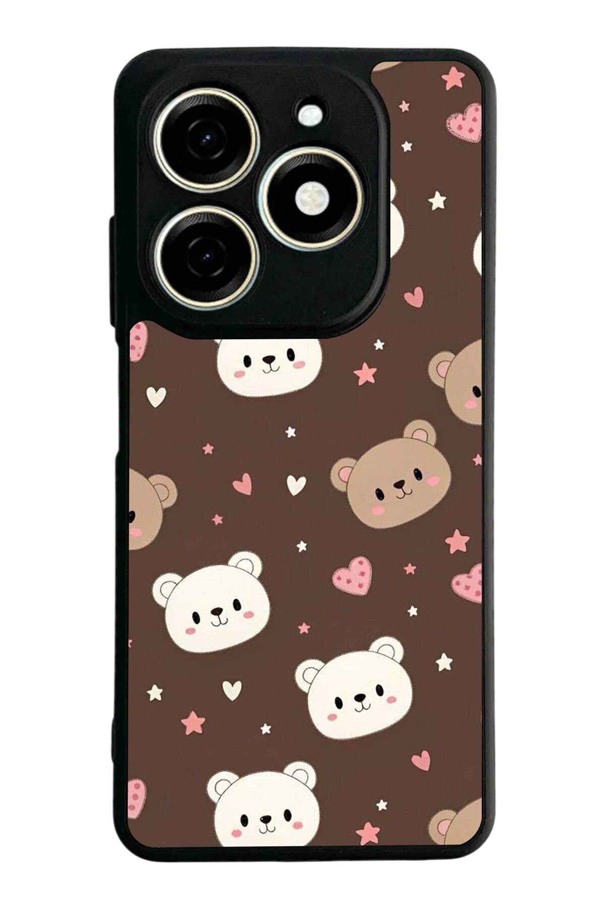 Infınıx Smart 8 Pro Uyumlu Ayı Tasarımlı Glossy Premium Kılıf