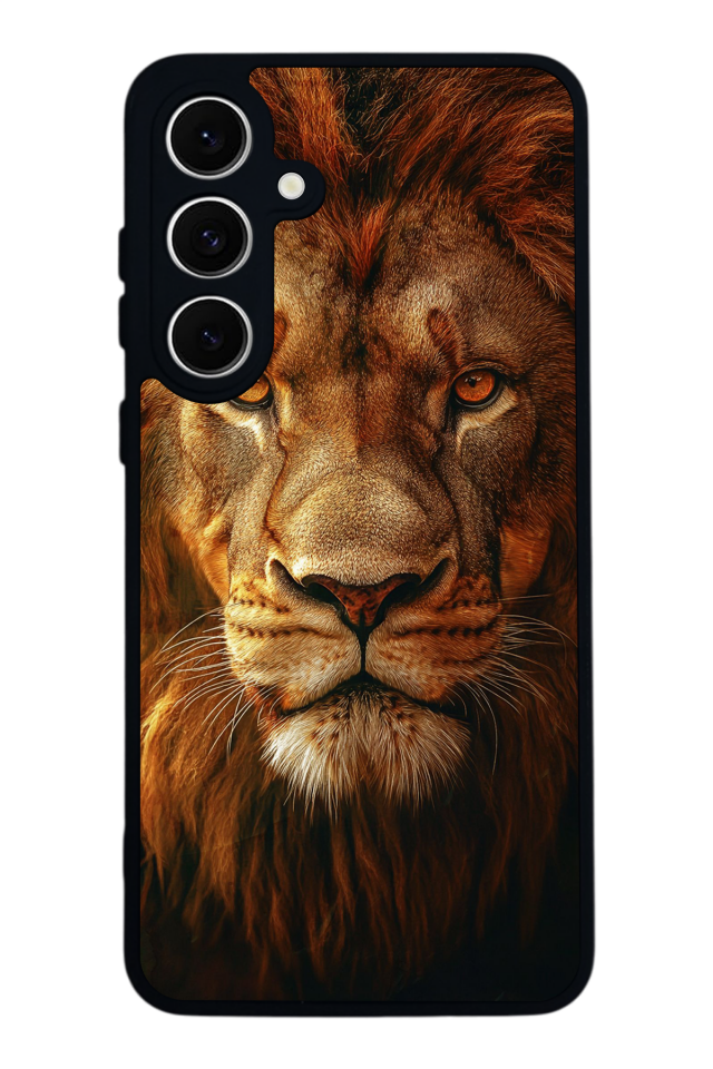 Samsung Galaxy S24 FE Uyumlu Aslan Tasarımlı Glossy Premium Kılıf