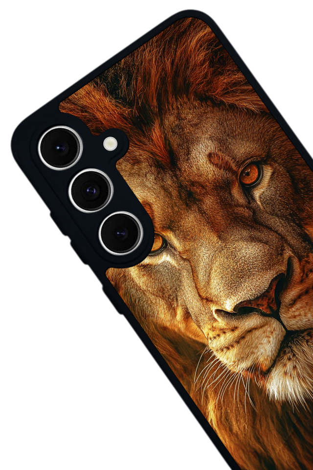 Samsung Galaxy S24 FE Uyumlu Aslan Tasarımlı Glossy Premium Kılıf