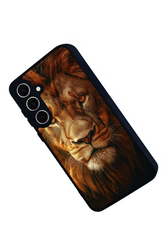 Samsung Galaxy S24 FE Uyumlu Aslan Tasarımlı Glossy Premium Kılıf