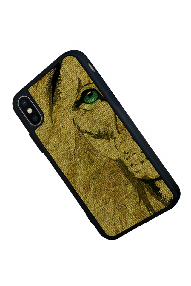 iPhone XS Max Uyumlu Aslan Tasarımlı Glossy Premium Kılıf