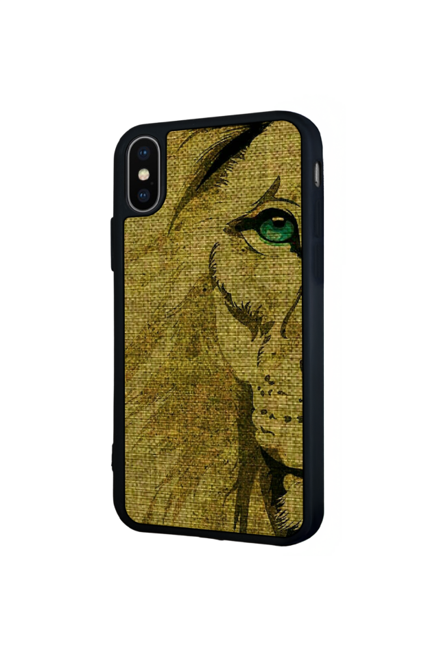 iPhone XS Max Uyumlu Aslan Tasarımlı Glossy Premium Kılıf