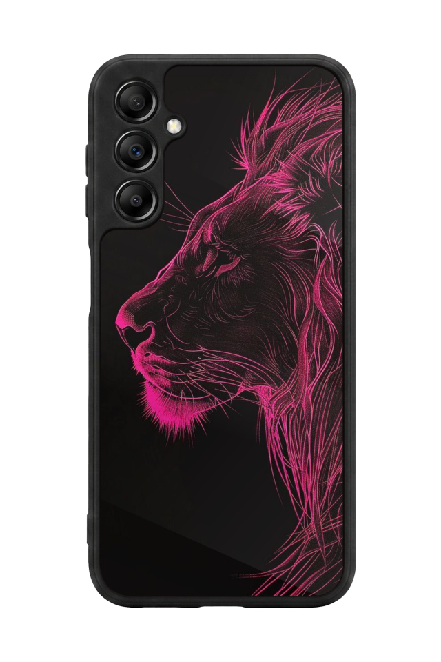 Samsung Galaxy A14 Uyumlu Aslan Tasarımlı Glossy Premium Kılıf