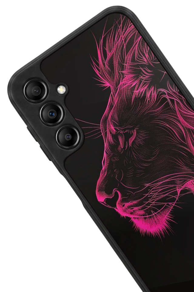 Samsung Galaxy A14 Uyumlu Aslan Tasarımlı Glossy Premium Kılıf