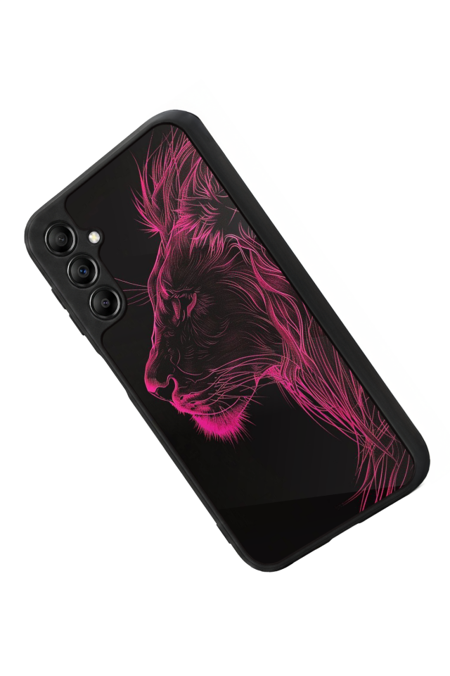 Samsung Galaxy A14 Uyumlu Aslan Tasarımlı Glossy Premium Kılıf