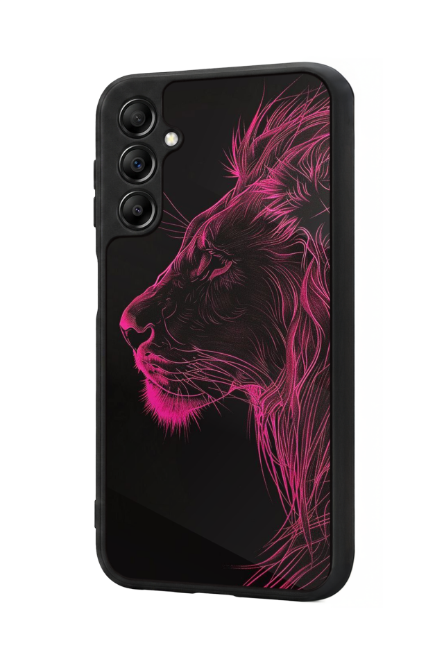 Samsung Galaxy A14 Uyumlu Aslan Tasarımlı Glossy Premium Kılıf