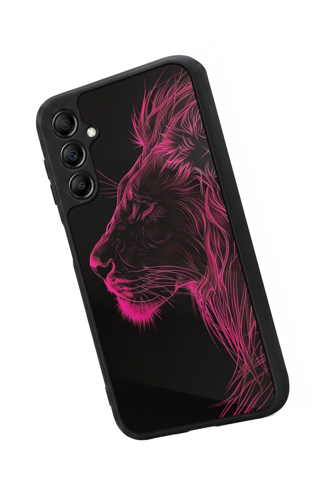Samsung Galaxy A14 Uyumlu Aslan Tasarımlı Glossy Premium Kılıf