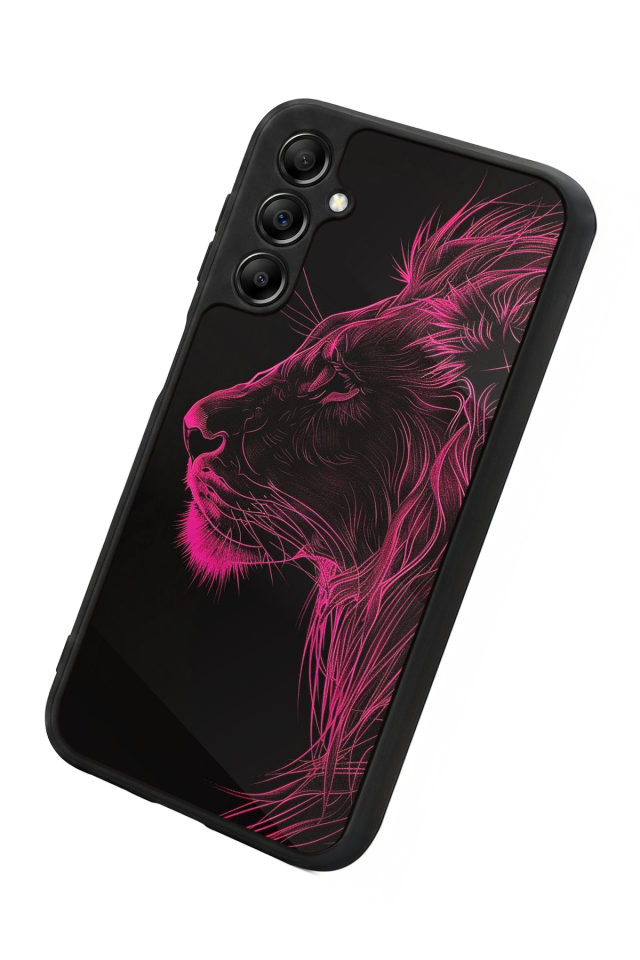 Samsung Galaxy A14 Uyumlu Aslan Tasarımlı Glossy Premium Kılıf