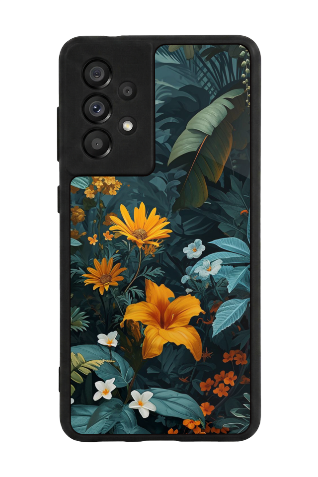 Samsung Galaxy A73 Uyumlu Botanik Tasarımlı Glossy Premium Kılıf