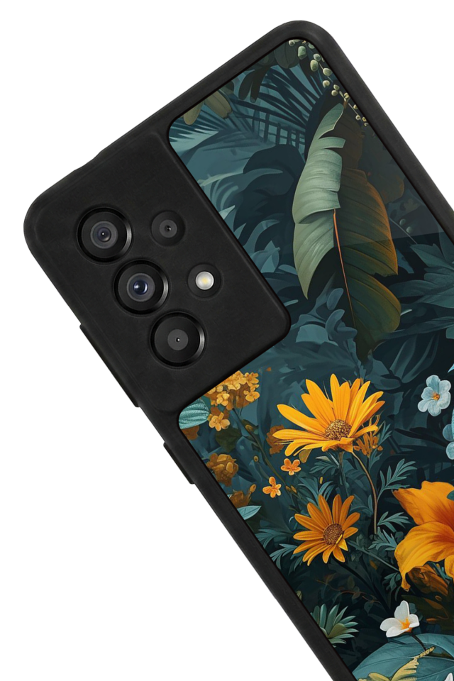 Samsung Galaxy A73 Uyumlu Botanik Tasarımlı Glossy Premium Kılıf