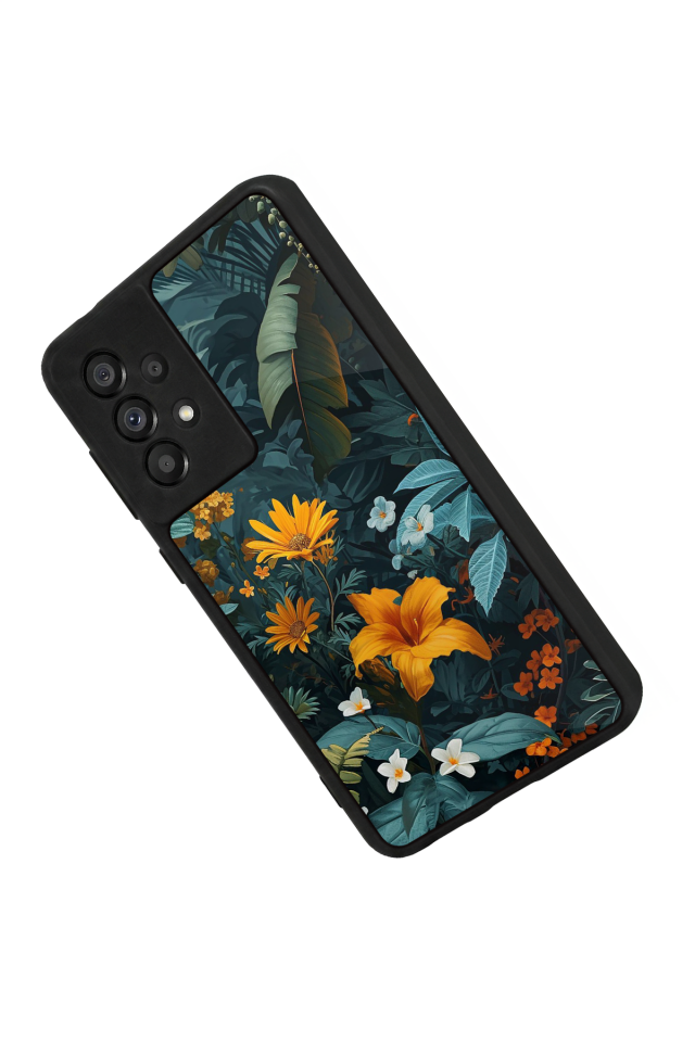 Samsung Galaxy A73 Uyumlu Botanik Tasarımlı Glossy Premium Kılıf