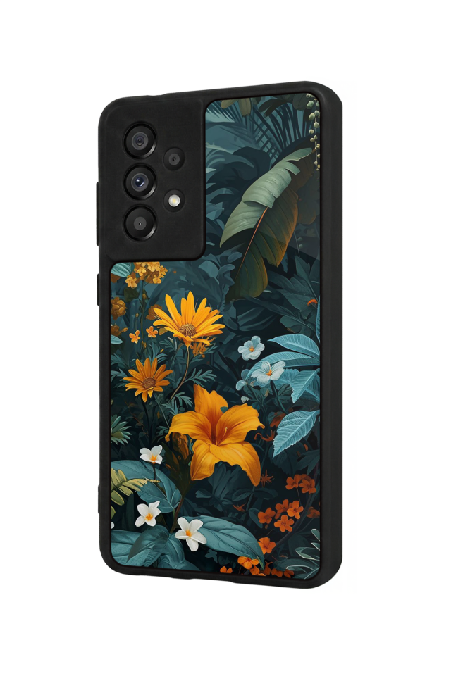 Samsung Galaxy A73 Uyumlu Botanik Tasarımlı Glossy Premium Kılıf