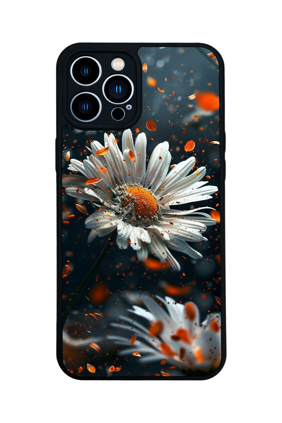 iPhone 12 Pro Max Uyumlu Cicek Tasarımlı Glossy Premium Kılıf
