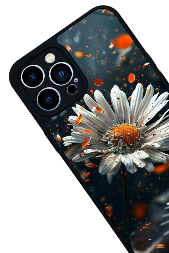 iPhone 12 Pro Max Uyumlu Cicek Tasarımlı Glossy Premium Kılıf