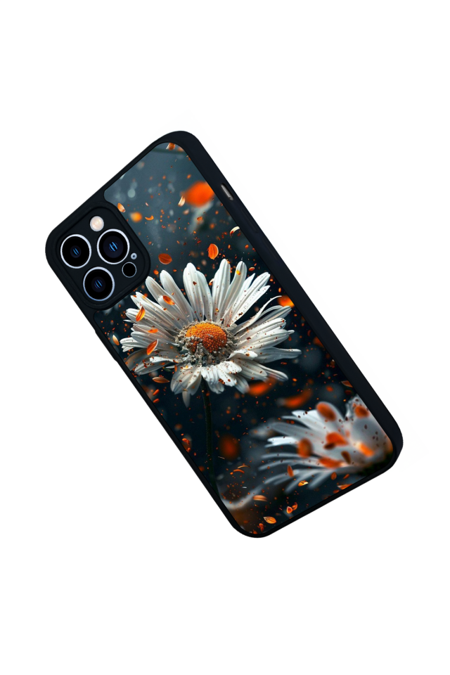 iPhone 12 Pro Max Uyumlu Cicek Tasarımlı Glossy Premium Kılıf