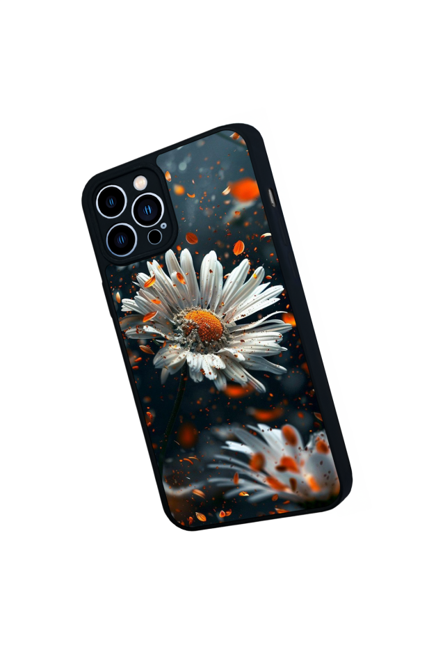 iPhone 12 Pro Max Uyumlu Cicek Tasarımlı Glossy Premium Kılıf