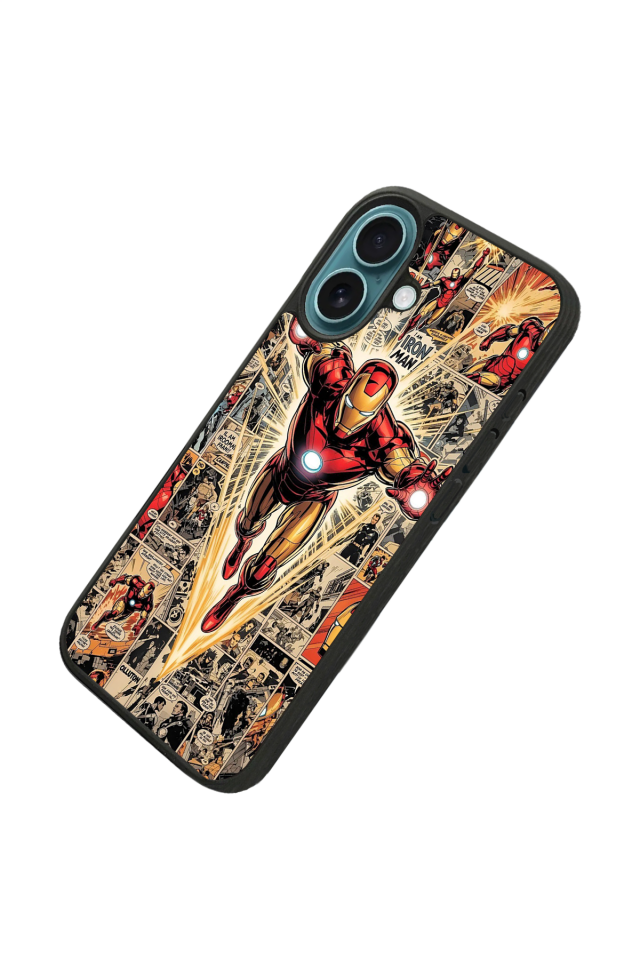 iPhone 16 Uyumlu Iron Man ( Demir Adam ) Tasarımlı Glossy Premium Kılıf
