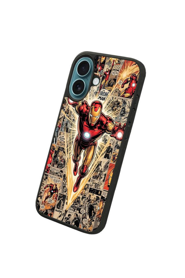 iPhone 16 Uyumlu Iron Man ( Demir Adam ) Tasarımlı Glossy Premium Kılıf