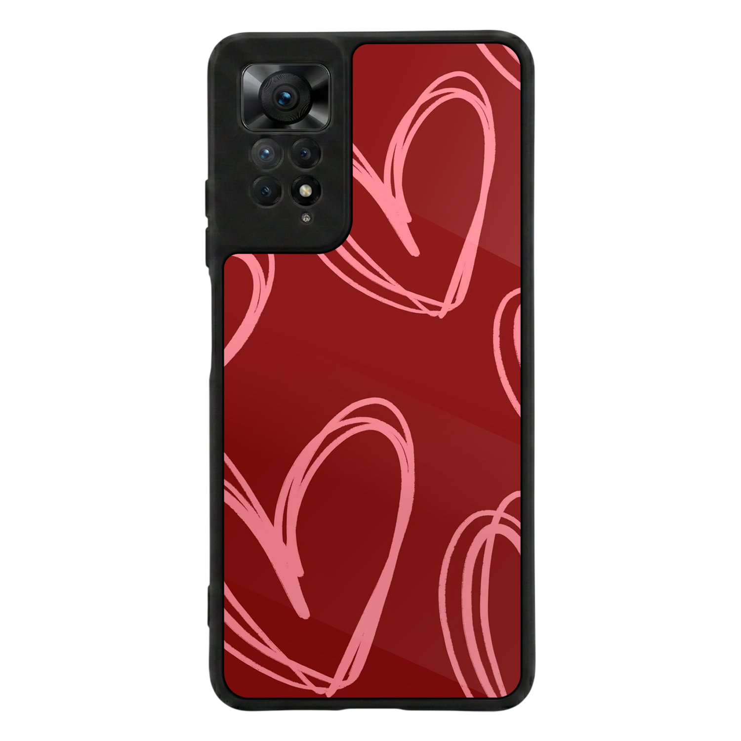 Xiaomi Redmi Note 12 Pro Uyumlu Kalp Love Tasarımlı Glossy Premium Kılıf